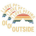 (3 Pack) Peeing Outside Decals - Hiking Decal - Mountain Decal - 3 Inches On Longest Side - Easy Peel & Apply - Made in USA - 3MCS4376