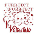 (2 Pack) Cute Cat Valentine Stickers - Purr-FECT Valentine Heart Stickers - Adorable Cat Love Stickers - 5" On Longest Side - Sticks to Any Smooth Flat Surface - Made in USA - BMCS2879