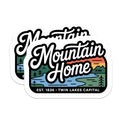 (2 Pack) Mountain Home Magnets - Cabin Decor - Lake Life Decoration - 5" On Longest Side - Premium Magnet - for Cars, Refrigerators, Toolboxes, Lockers - Made in USA - MAG17817