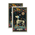 (2 Pack) The Dog Tarot Card Magnets - Skeleton Dog Magnet - Tarot-Themed Dog Magnets - 5" On Longest Side - for Cars, Fridges, Toolboxes - Made in USA - MAG3666