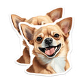 (2 Pack) Chihuahua Magnets - Smiling Dog Decor - Pet Lover Accessory - 5 Inches On Longest Side - Thick Durable Magnet - Made in USA - MAG27425