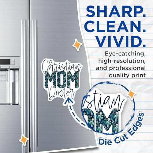(2 Pack) Inspirational Christian Gifts Magnet - Faith-Based Mom Decor - Spiritual Home Accessories - 5" On Longest Side - Sticks to Smooth Flat Surfaces - Made in USA - MAG9339