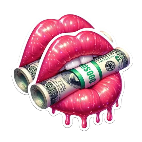 (2 Pack) Juicy Lips with Money Magnets - Fierce Cool Dripping Juicy Lips - 5" On Longest Side - Premium Magnet - for Cars, Refrigerators, Toolboxes, Lockers - Made in USA - MAG1683