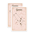 (2 Pack) Gemini Zodiac Stickers - Celestial Constellation - Astrology Design - 5" On Longest Side - Sticks to Smooth Flat Surfaces - Made in USA - BMCS9573