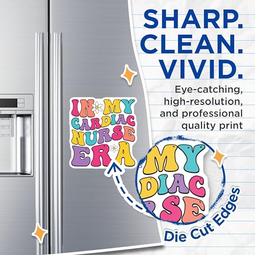 (2 Pack) Cardiac Nurse Magnets Magnets - Nurse Era - 5" On Longest Side - Made in USA - Sticks to Refrigerators & Metal Surfaces - MAG9145
