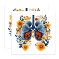 (2 Pack) Floral Lungs Magnets - Anatomical Science Art - Doctor Nurse Medical Student Decor - 5 Inches On Longest Side - Thick Durable Magnet - Made in USA - MAG29231
