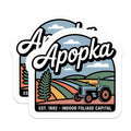(2 Pack) Apopka Florida Magnets - Tractor Landscape Art - City Souvenir Fridge Magnets - 5" On Longest Side - Premium Magnet - for Cars, Refrigerators, Toolboxes, Lockers - Made in USA - MAG18188