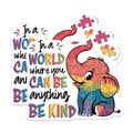 (2 Pack) Inspirational Quote Magnet - Puzzle Piece Elephant Decor - 5" On Longest Side - Sticks to Smooth Flat Surfaces - Made in USA - MAG10049