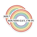 (2 Pack) Sounds Gay I'm in Magnets Magnets - 5" On Longest Side - Made in USA - Sticks to Refrigerators & Metal Surfaces - MAG9224