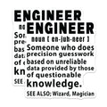 (2 Pack) Engineer Definition Magnets - Funny Engineering Humor - Sarcastic STEM Professional Decor - 5 Inches On Longest Side - Thick Durable Magnet - Made in USA - MAG20922