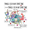 (2 Pack) Crochet Enthusiast Magnets - Funny Crochet Patterns Magnets - Yarn Lover Decor Magnets - 5" On Longest Side - for Cars, Refrigerators, Toolboxes, Lockers - Made in USA MAG3594