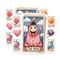 (2 Pack) The Mom Tarot Card Magnets - Whimsical Motherhood Art - Cute Fridge Locker Decoration - 5 Inches On Longest Side - Thick Durable Magnet - Made in USA - MAG21667