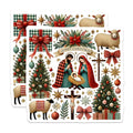 (2 Pack) Religious Christmas Magnets - Nativity Scene Holy Family - Baby Jesus Mary Joseph Xmas Decor - 5 Inches On Longest Side - Thick Durable Magnet - Made in USA - MAG23849