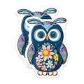 (2 Pack) Whimsical Floral Owl Magnets - Bohemian Kitchen Decor - Nature Inspired Folk Art - 5 Inches On Longest Side - Thick Durable Magnet - Made in USA - MAG39905