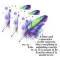 (3 Pack) Feather Quote Decals - Laptop Decal - Inspirational Stickers - 3 Inches On Longest Side - Easy Peel & Apply - Made in USA - 3MCS6311