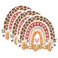 (3 Pack) Mama Rainbow Decals - Leopard Print - Boho Rainbow Decals - 3 Inches On Longest Side - Easy Peel & Apply - Made in USA - 3MCS7237