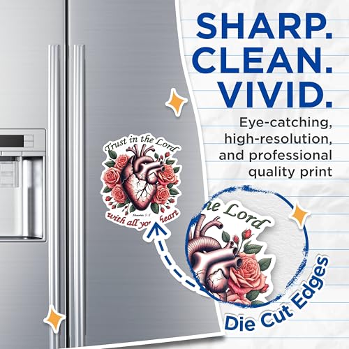 (2 Pack) Trust in The Lord Magnets - Bible Verse Magnets - Christian Inspirational Magnets - Religious Home Decor Magnets- 5" On Longest Side - for Fridges, Toolboxes, Cars - Made in USA - MAG2828