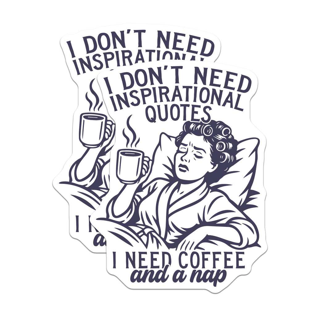 (2 Pack) Coffee and Nap Magnets - Funny Sarcastic Quote Magnet - Tired Mom Life Fridge Decor - 5 Inches On Longest Side - Thick Durable Magnet - Made in USA - MAG36046