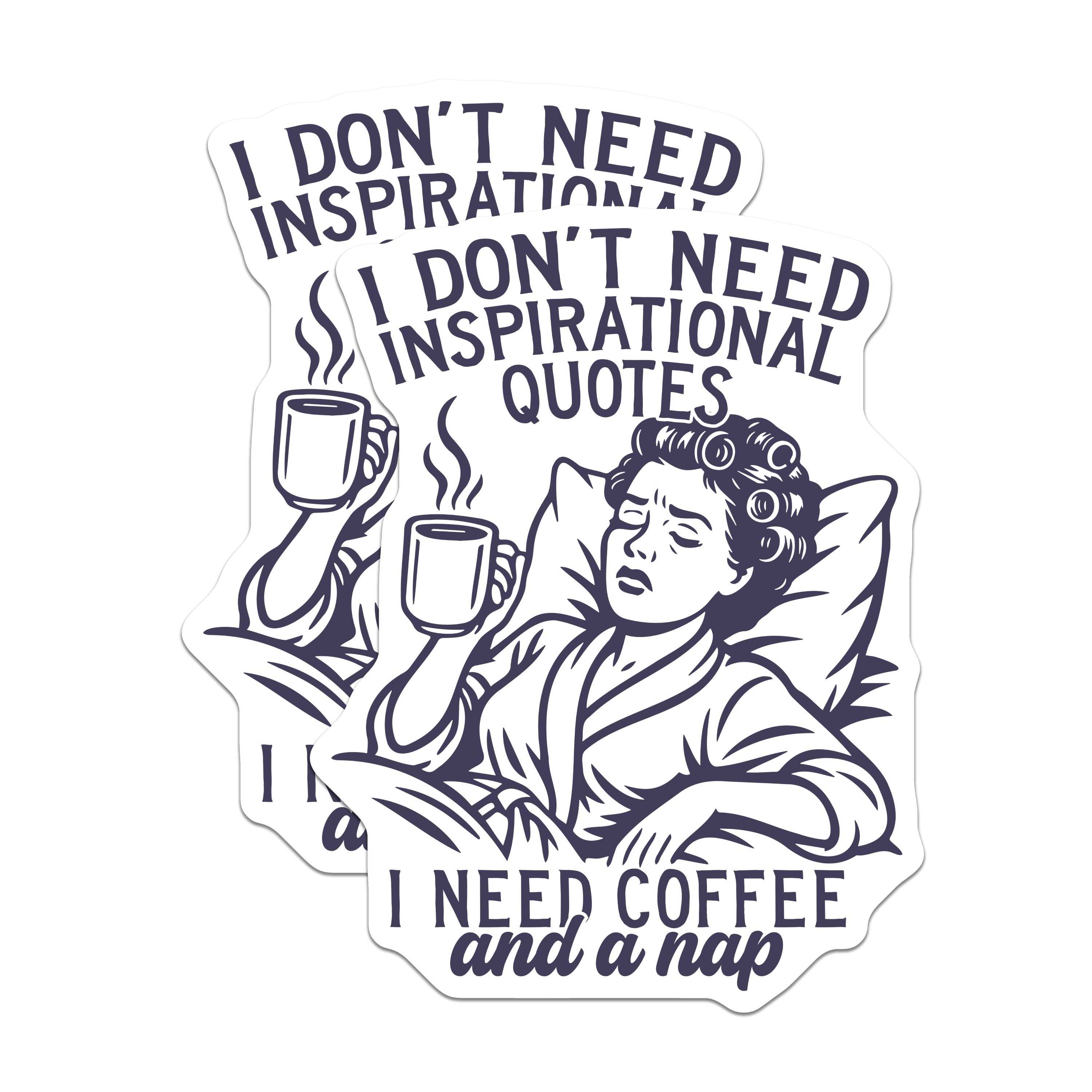 (2 Pack) Coffee and Nap Magnets - Funny Sarcastic Quote Magnet - Tired Mom Life Fridge Decor - 5 Inches On Longest Side - Thick Durable Magnet - Made in USA - MAG36046