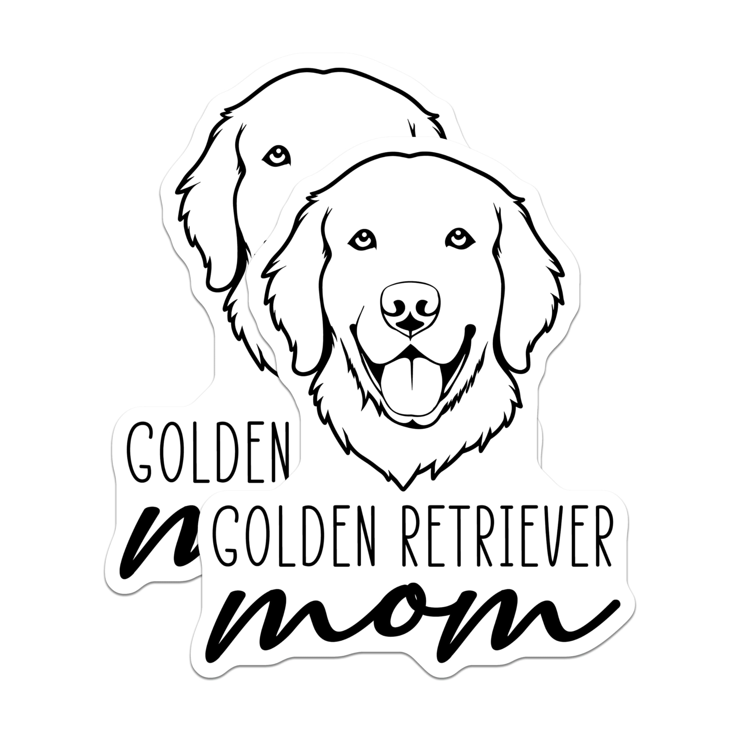 (2 Pack) Golden Retriever Mom Magnets - Dog Lover Accessory - Pet Parent Fridge Display - 5 Inches On Longest Side - Thick Durable Magnet - Made in USA - MAG27051