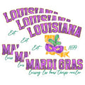 (3 Pack) Mardi Gras Louisiana Decals - Mask State - Laptop Decals- 3 Inches On Longest Side - Easy Peel & Apply - Made in USA - 3MCS5149