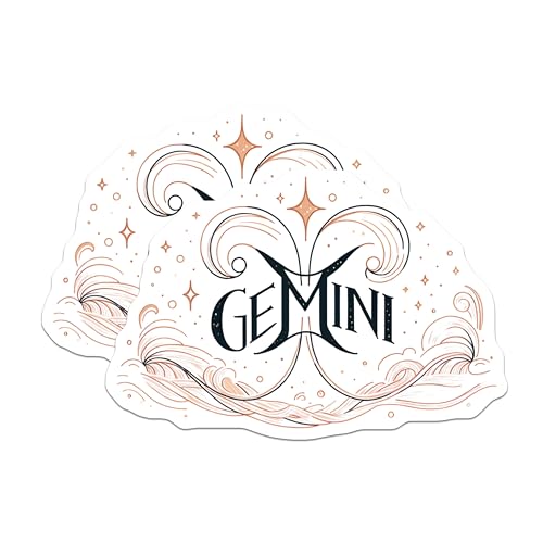 (2 Pack) Gemini Zodiac Magnets - Horoscope - Astrology Decor - Zodiac Sign - Birthday Gift for Gemini - Zodiac Art Magnets - 5" On Longest Side - for Cars, Fridges, Toolboxes - Made in USA - MAG6604