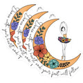 (3 Pack) Ballerina Decals - Dance with Your Heart - Floral Moon Decals - 3 Inches On Longest Side - Easy Peel & Apply - Made in USA - 3MCS2972