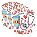 (3 Pack) Nurse Life Decals - Coffee Scrubs - Nurse Decals- 3 Inches On Longest Side - Easy Peel & Apply - Made in USA - 3MCS5739
