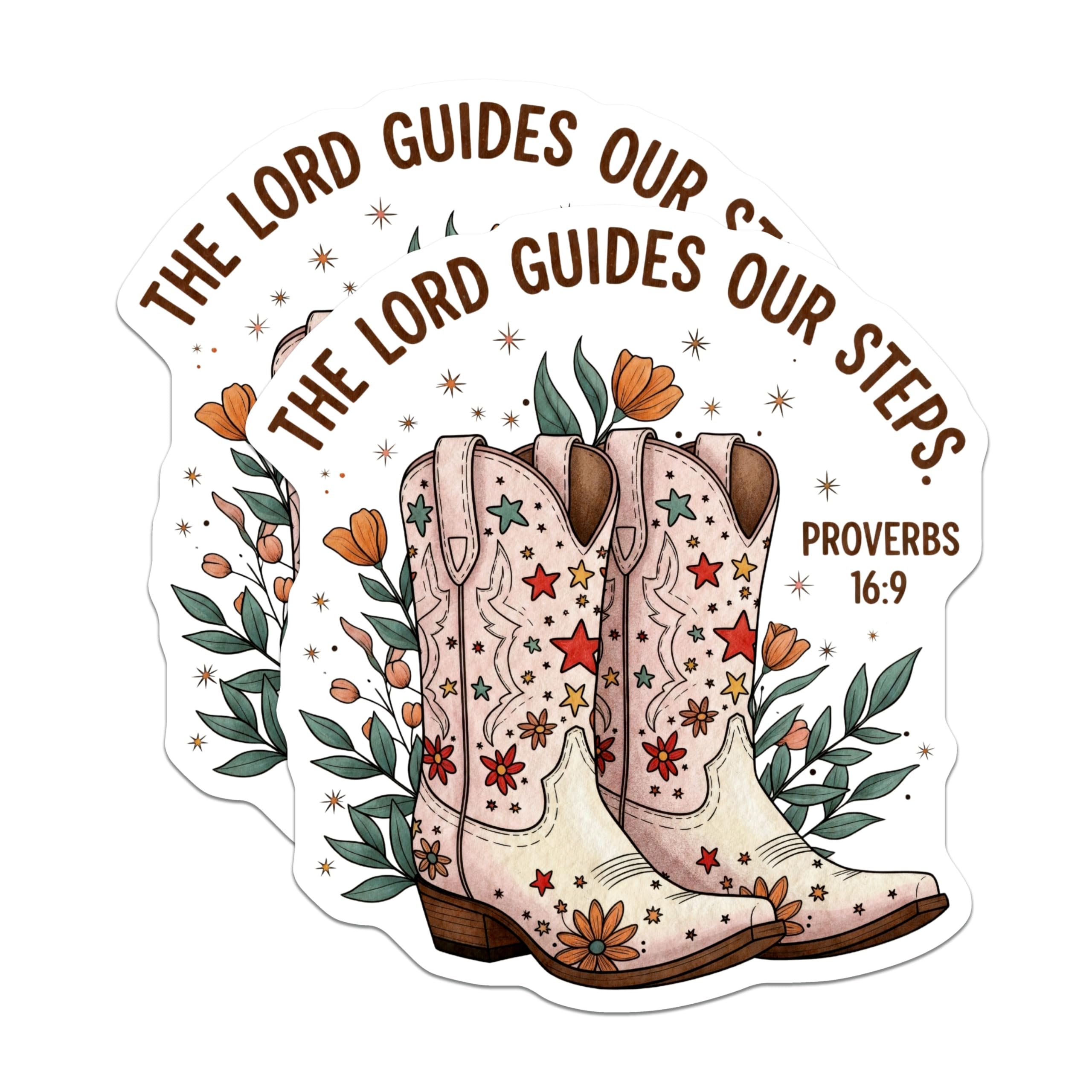 (2 Pack) Cowboy Boots Magnets - Country Western Decor - Proverbs Verse - 5" On Longest Side - Premium Magnet - for Cars, Refrigerators, Toolboxes, Lockers - Made in USA - MAG16150