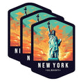 (3 Pack) Statue of Liberty Decals - New York - Laptop Decals - 3 Inches On Longest Side - Easy Peel & Apply - Made in USA - 3MCS0373