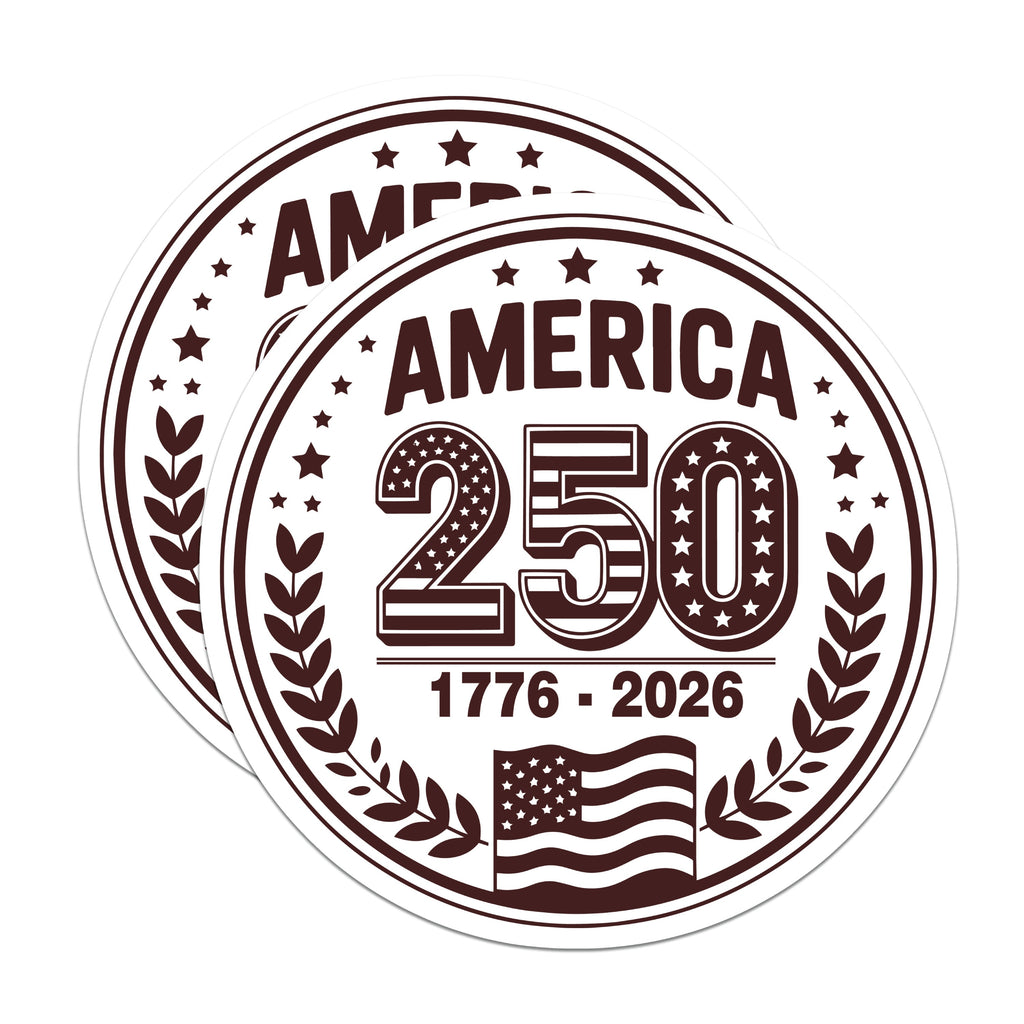 (2 Pack) America 250 Anniversary Magnets - Patriotic USA Decor - 1776 2026 Commemorative Refrigerator - 5 Inches On Longest Side - Thick Durable Magnet - Made in USA - MAG38895