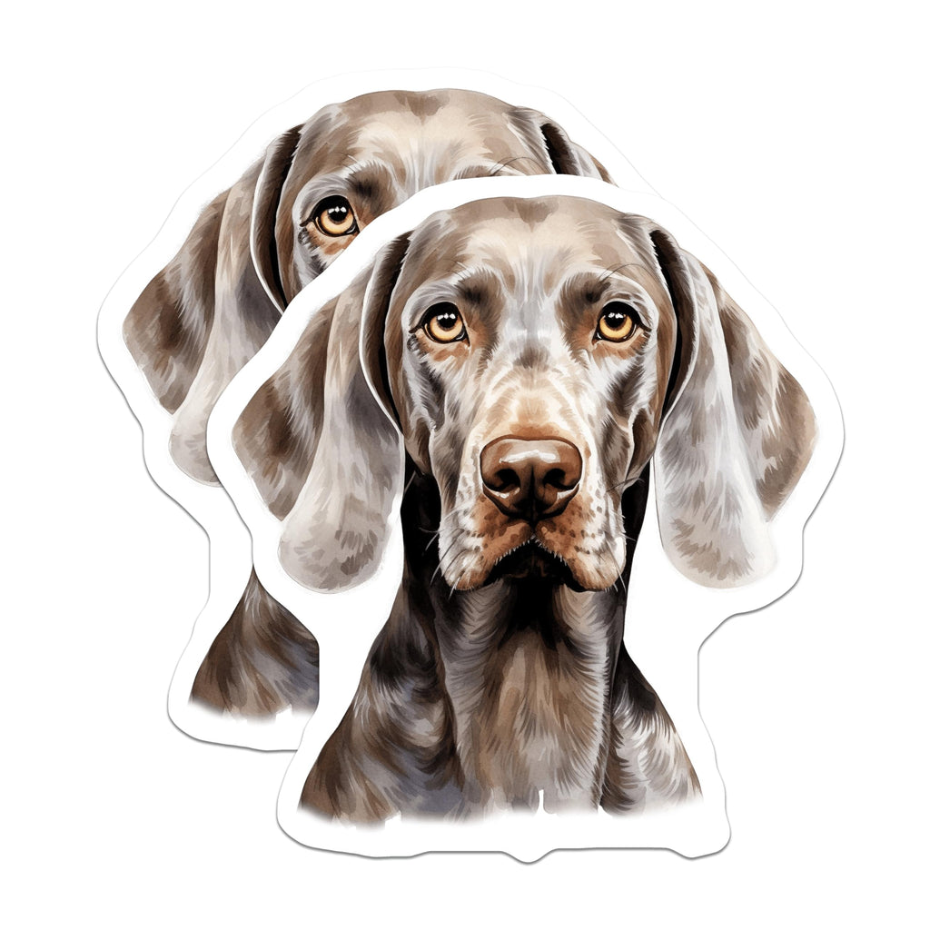 (2 Pack) Weimaraner Dog Magnets - Weimaraner Owner Fridge Accent - Canine Breed Art - Pet Lover Home Decor - 5 Inches On Longest Side - Thick Durable Magnet - Made in USA - MAG27161