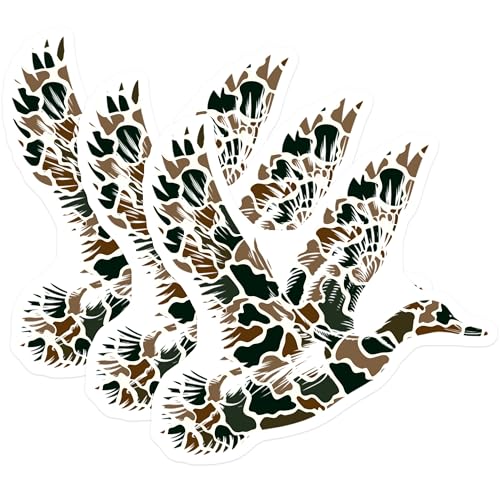 (3 Pack) Duck Hunting Camo Decals - Flying Duck - Laptop Decal - 3 Inches On Longest Side - Easy Peel & Apply - Made in USA - 3MCS4808