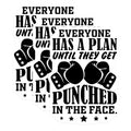 (3 Pack) Boxing Decals - Punched in Face - Motivational Decals - 3 Inches On Longest Side - Easy Peel & Apply - Made in USA - 3MCS7489