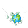 (2 Pack) Earth Turtle Magnets - Global Planet Protector Decor - Environmental Awareness Sea Life Refrigerator Art - 5 Inches On Longest Side - Thick Durable Magnet - Made in USA - MAG21172