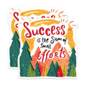 (2 Pack) Success is Small Efforts Magnets - Daily Inspirational Quote - Growth Mindset Fridge Art - 5 Inches On Longest Side - Thick Durable Magnet - Made in USA - MAG19985