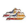 (2 Pack) Kentucky State Magnets - US Flag Art- Patriotic Fridge Home Decor - 5" On Longest Side - Premium Magnet - for Cars, Refrigerators, Toolboxes, Lockers - Made in USA - MAG18591