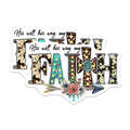 (2 Pack) Western Faith Magnets - Cowhide Leopard Print Turquoise Cross Decor - Christian Farmhouse Accents for Refrigerator - 5 Inches On Longest Side - Thick Durable Magnet - Made in USA - MAG23590