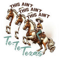 (3 Pack) This Ain't Texas Decals - Cowgirl Riding - Horse Decal - 3 Inches On Longest Side - Easy Peel & Apply - Made in USA - 3MCS0971