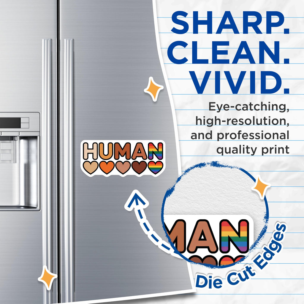 (2 Pack) Human Rights Magnets - Diversity and Inclusion - Equality Symbol - 5" On Longest Side - Premium Magnet - for Cars, Refrigerators, Toolboxes, Lockers - Made in USA - MAG15271