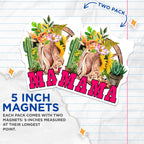 (2 Pack) Mama Magnets - Floral Design - Succulent and Cactus Decor - Western Cowgirl Boots Magnet - 5" On Longest Side - for Cars, Fridges, Toolboxes - Made in USA - MAG5619