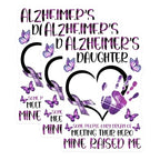 (3 Pack) Alzheimers Daughter Decals - Purple Butterfly Stickers - Laptop Decals - 3 Inches On Longest Side - Easy Peel & Apply - Made in USA - 3MCS8551