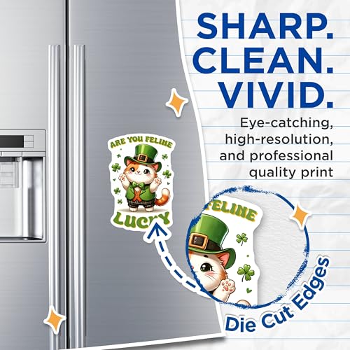 (2 Pack) are You Feline Lucky Magnets - 5" On Longest Side - for Cars, Fridges, Toolboxes - Made in USA - MAG8109