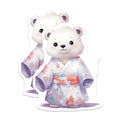 (2 Pack) Polar Bear Magnets - Kimono Bear - Animal Magnets - 5" On Longest Side - Premium Magnet - for Cars, Refrigerators, Toolboxes, Lockers - Made in USA - MAG17007