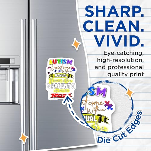 (2 Pack) Autism Parent Manual Magnets - Inspirational - Motivational Quote for Parents - 5" On Longest Side - for Cars, Fridges, Toolboxes - Made in USA - MAG6729