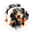 (2 Pack) Dachshund Magnets - Wiener Dog Decor - Happy Doxie Art for Pet Lover - 5 Inches On Longest Side - Thick Durable Magnet - Made in USA - MAG29299