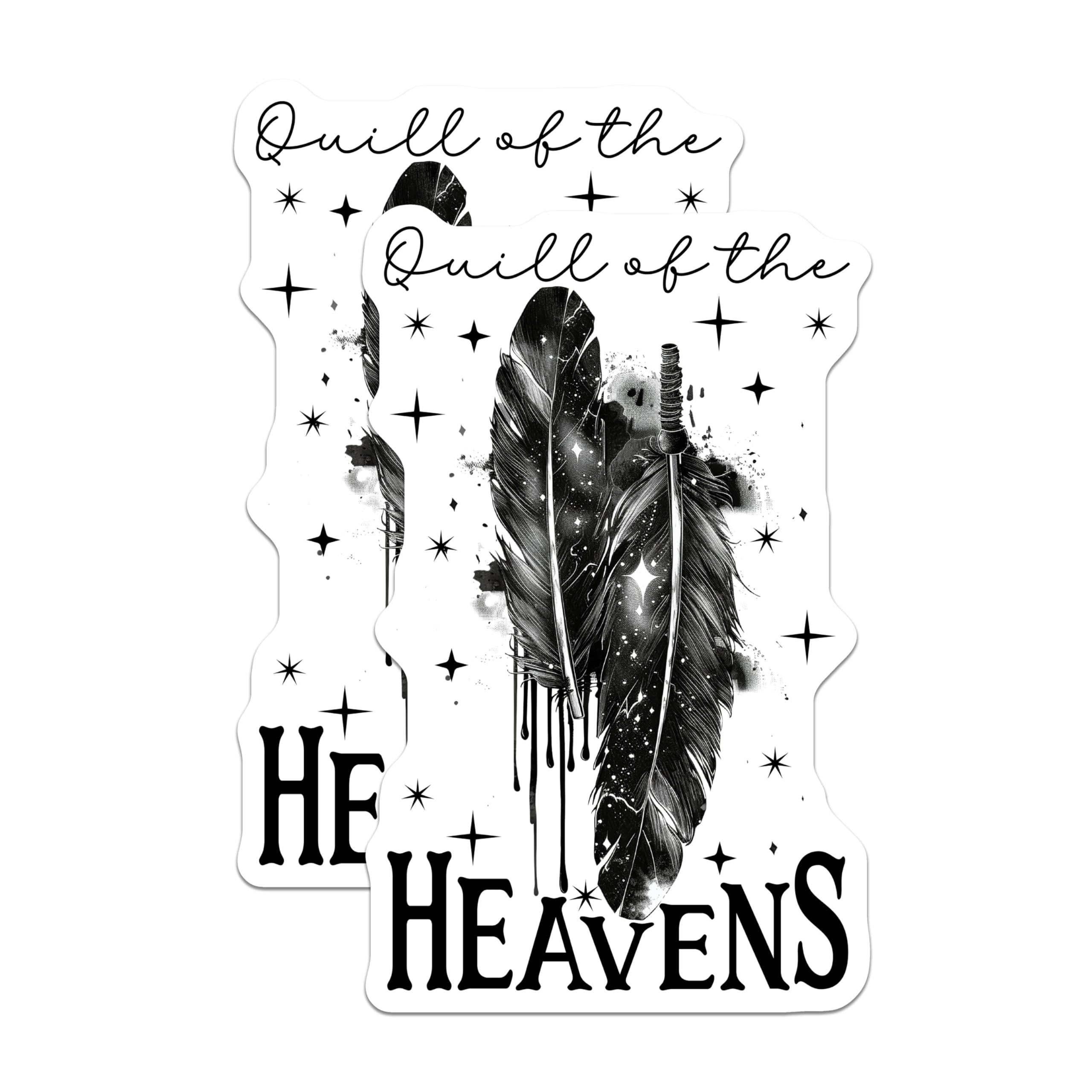 (2 Pack) Quill of The Heavens Magnets - Decorative Feather Magnets - Cosmic Feather Magnets - 5" On Longest Side - for Cars, Refrigerators, Toolboxes, Lockers - Made in USA MAG3548