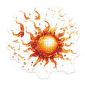 (2 Pack) Fiery Sun Puzzle Magnets - Celestial Art Decor - Refrigerator Display - 5 Inches On Longest Side - Thick Durable Magnet - Made in USA - MAG27470