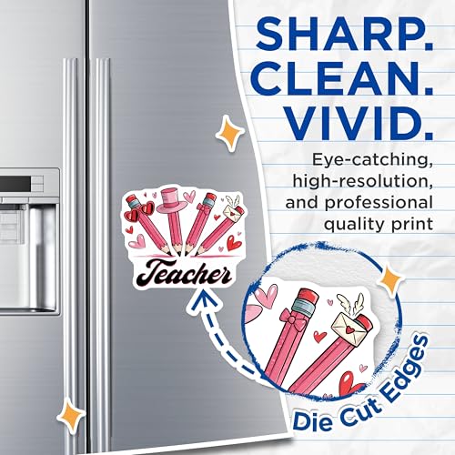 (2 Pack) Teacher Appreciation Magnets - Cute Pencil Design - 5" On Longest Side - for Cars, Fridges, Toolboxes - Made in USA - MAG7644