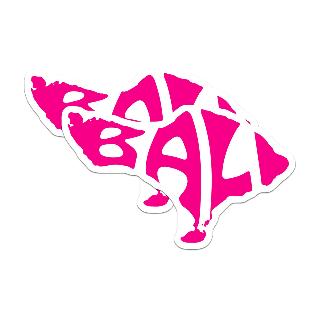 (2 Pack) Bali Map Magnets - Hot Pink Island Souvenir - Fridge Accents - 5" On Longest Side - Premium Magnet - for Cars, Refrigerators, Toolboxes, Lockers - Made in USA - MAG17944